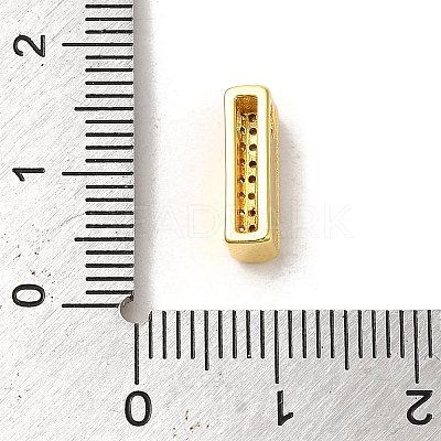 Brass Micro Pave Clear Cubic Zirconia Charms ZIRC-C009-01G-I-1