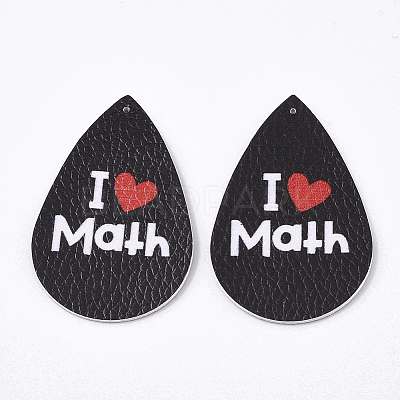 PU Leather Big Pendants FIND-R072-10-B02-1