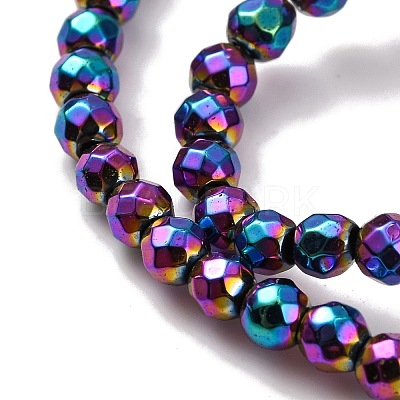 Electroplate Non-magnetic Synthetic Hematite Beads Strands G-J169B-3mm-05-1