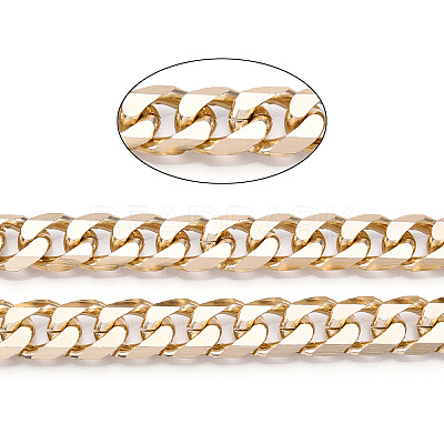 Aluminum Faceted Curb Chains CHA-N003-49KCG-1