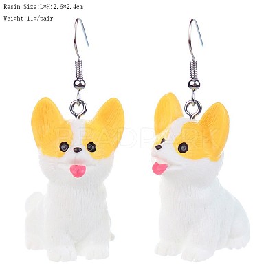 Iron & Resin Dangle Earrings for Women WG4B27B-04-1
