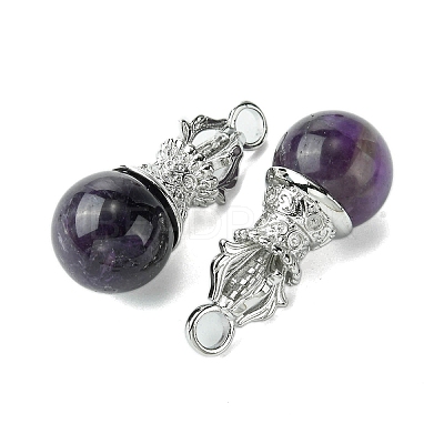 Natural Amethyst Pendants G-C114-04P-12-1