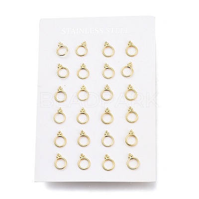 304 Stainless Steel Stud Earrings EJEW-H100-02G-1