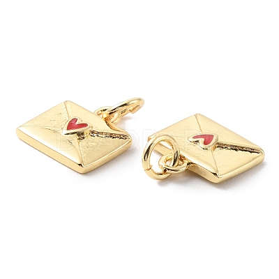 Rack Plating Brass Charms with Jump Ring X-KK-F852-23G-1