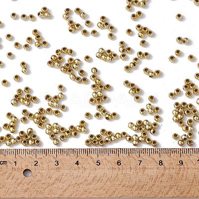 Plating Plastic Acrylic Round Beads PACR-L003-3mm-LG-1