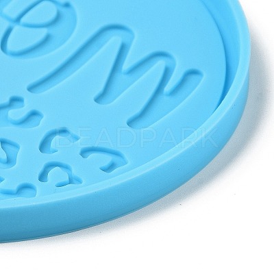 DIY Mother's Day Theme Flat Round Pendant Silicone Molds SIMO-H010-02E-1