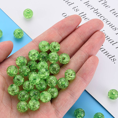 Transparent Crackle Acrylic Beads MACR-S373-66C-N19-1