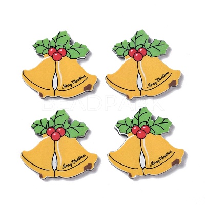 Christmas Style Printed Acrylic Cabochons MACR-O045-01E-1
