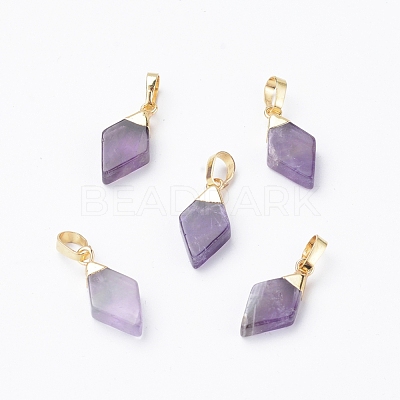 Natural Amethyst Pendants G-E564-05B-G-1