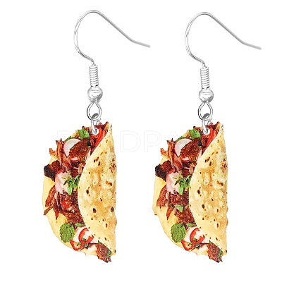 Acrylic Food Model Dangle Earrings PW-WG51A76-11-1