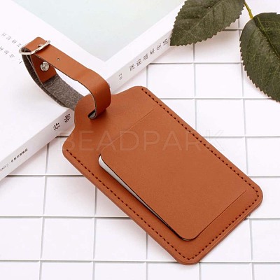 CutHollow 4Pcs PU Leather Luggage Tag OFST-CL0001-01B-02-1