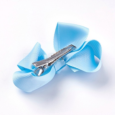 Grosgrain Bowknot Alligator Hair Clips PHAR-WH0002-A15-1