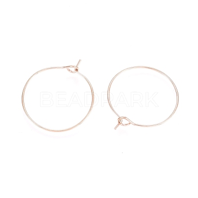 Ion Plating(IP) 316L Surgical Stainless Steel Hoop Earring Findings STAS-D164-05RG-1