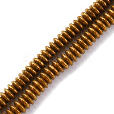 Electroplated Non-magnetic Hematite Beads Strands G-P571-B01-01D-1