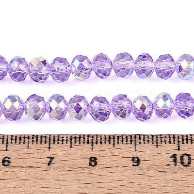 Transparent Glass Beads Strands EGLA-N016-6mm-03-1