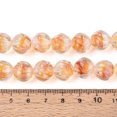 Textured Inner Flower Handmade Lampwork Beads LAMP-T024-07F-1