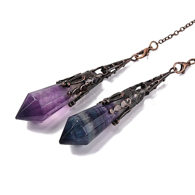Natural Fluorite Pointed Dowsing Pendulum Big Pendants G-H285-06R-A30-1