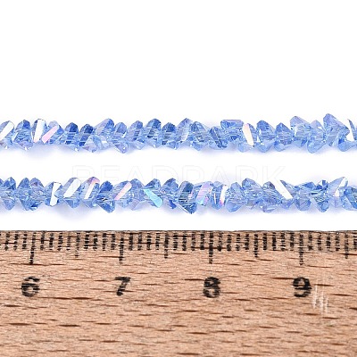 Electroplate Transparent Glass Beads Strands LS-EGLA-Q139-01A-A22-1