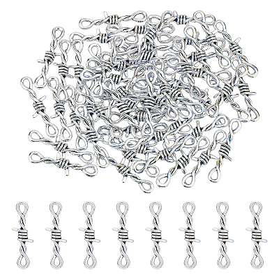60Pcs Tibetan Style Alloy Connector Charms TIBE-FI0001-01-1