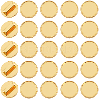 48Pcs Alloy Slide Charms Cabochon Settings FIND-SC0016-55B-G-1