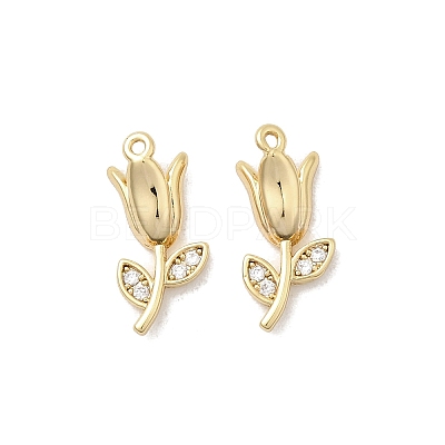 Brass Micro Pave Cubic Zirconia Pendants KK-A275-04B-G-1