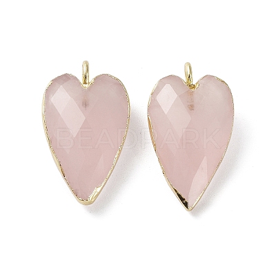 Natural Rose Quartz Pendants X-G-G012-12G-02-1