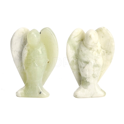 Natural New Jade Carved Angel Figurines G-O200-03J-04-1