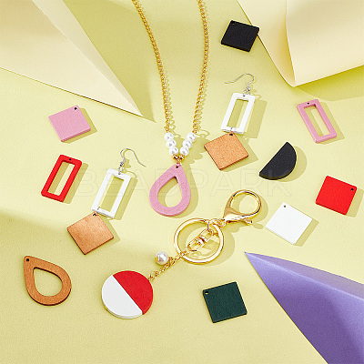 DIY Jewelry Making Finding Kit WOOD-PH0009-54-1