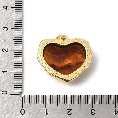 Brass Resin Pendants KK-A296-53D-G-1