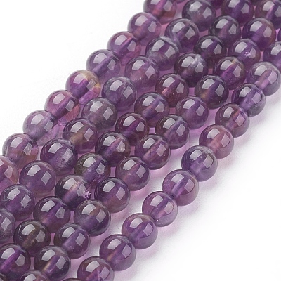 Natural Amethyst Beads Strands X-G-G099-4mm-1-1
