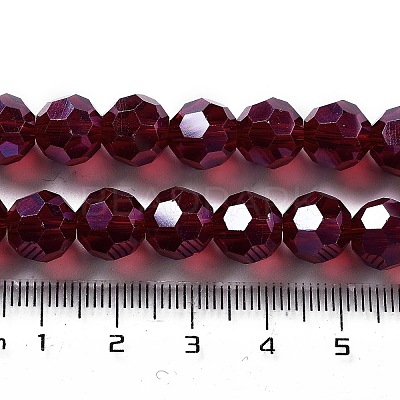 Electroplate Transparent Glass Beads Strands EGLA-A035-T10mm-A02-1