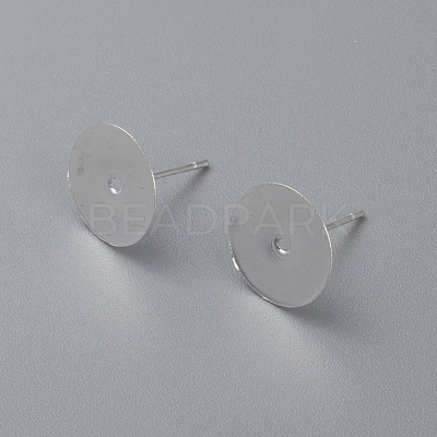 304 Stainless Steel Stud Earring Findings STAS-H436-24S-12mm-1