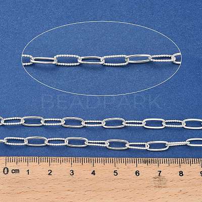 925 Sterling Silver Paperclip Link Alternating Twist Chains STER-NH0001-82S-1