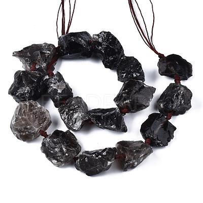 Natural Smoky Quartz Beads Strands G-R421-06-1
