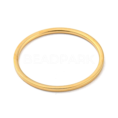 Ion Plating(IP) 304 Stainless Steel Simple Plain Band Finger Ring for Women Men RJEW-F152-05G-B-1