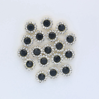 Rhinestone Buttons RB-WH0004-01LG-06-1