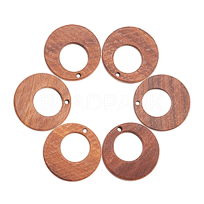 20Pcs Walnut Wood Pendants WOOD-CJ0001-23-1