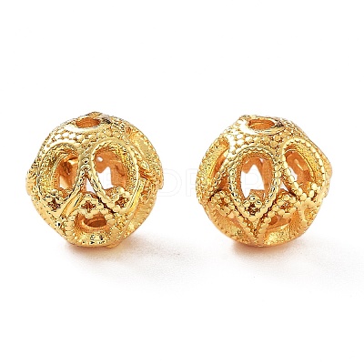 Rack Plating Brass Beads KK-A377-15G-1
