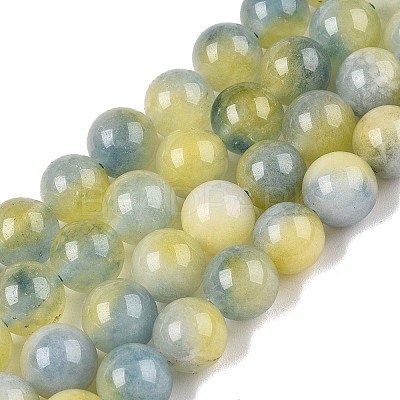 Dyed Natural White Jade Beads Strands G-T138-8mm-210-6-1
