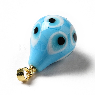 Handmade Evil Eye Lampwork Pendants LAMP-F026-04C-1