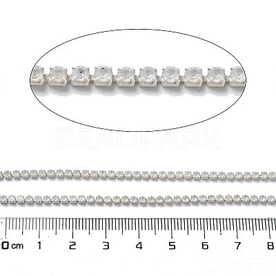 Iron Rhinestone Glass Cup Chain CH-U001-01G-1