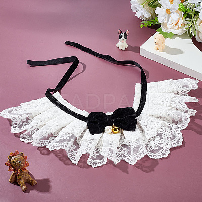 Bowknot Polyester Dog Bibs AJEW-WH0651-22B-01-1
