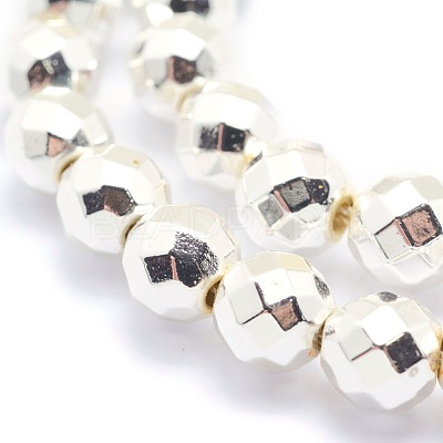 Electroplate Non-magnetic Synthetic Hematite Beads Strands G-L485-03D-S-1