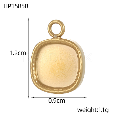 304 Stainless Steel Pendant Cabochon Settings STAS-OY008-75G-1