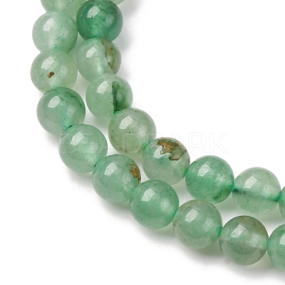 Natural Green Aventurine Round Beads Strands G-S150-6mm-3-1
