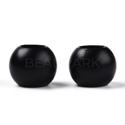 Matte Spray Painted Acrylic European Beads X-ACRP-Q017-03A-01-1