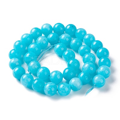 Natural White Jade Imitation Amazonite Beads Strands G-I299-F04-10mm-1