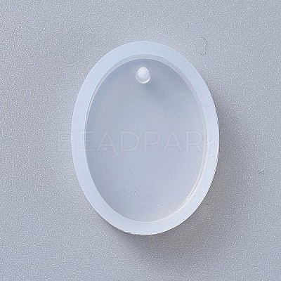 Oval Shape DIY Silicone Pendant Molds LS-AJEW-P038-01-1