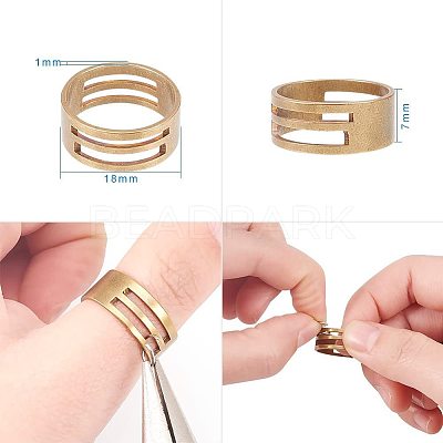 Brass Split Rings and Brass Ring Assistant Tool KK-PH0034-52AB-1