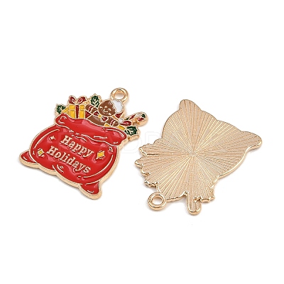 Christmas Theme Alloy Enamel Pendants ENAM-C031-01G-06-1